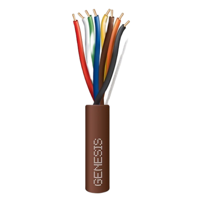 Bolsa de 38 Metros (124.67 Pies) / Alambre de Cobre / 8x20 AWG / Tipo CL2 / Para Interior / Color Café / Para Aplicaciones de Alarmas de Intrusión y Automatización