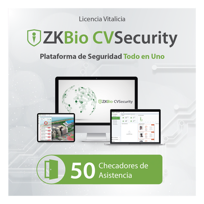 Licencia para ZKBio CVsecurity permite gestionar hasta 50 dispositivos para tiempo y asistencia