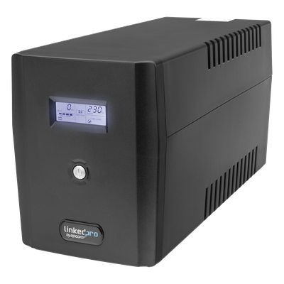 UPS 1500VA/900 W Pantalla LCD / Línea Interactiva 120Vca / 8 tomas 5-15R (6 Respaldadas) / Regulación de Voltaje / Protección RJ45