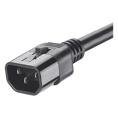 Cable de Alimentación Eléctrica Con Bloqueo de Seguridad, de IEC C14 a IEC C13, 1.2 Metros de Largo, Color Negro, Paquete de 10 Piezas - Imagen 3