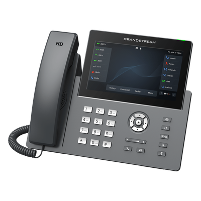 Teléfono IP Wi-Fi, Grado Operador, 12 líneas SIP con 6 cuentas, pantalla táctil 7", puertos Gigabit, Bluetooth, PoE, codec Opus, IPV4/IPV6 con gestión en la nube GDMS - Imagen 5