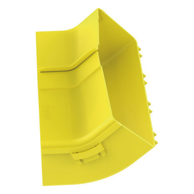Bajada Vertical Interior de 45º con Tapa, Para uso con Canaletas 12X4 FiberRunner™, Color Amarillo - Imagen 4