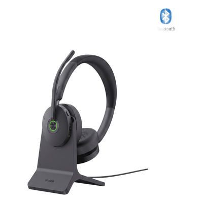 Auriculares estéreo Yealink BH74 edición MS con base de carga / Bluetooth 5.3 con adaptador USB C&A / Cancelación activa de ruido / 32 horas de conversación