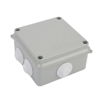 Caja de Conexiones Impermeable IP65, 7 Entradas, Dimensiones 100 x 100 x 70 mm, para Instalaciones Industriales, Comerciales y Residenciales, Incluye Tornillería para su Instalación - Imagen 4