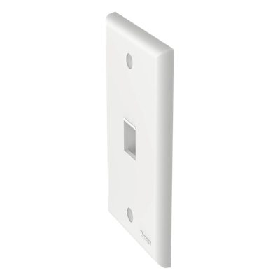 Placa de Pared Vertical, Salida Para 1 Puerto Keystone, Color Blanco - Imagen 3