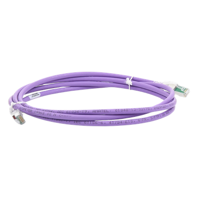 Patch Cord Z-MAX Cat6A S/FTP, CM/LS0H, 2.13 Metros (7 Pies), Color Violeta, Versión Bulk - Imagen 5