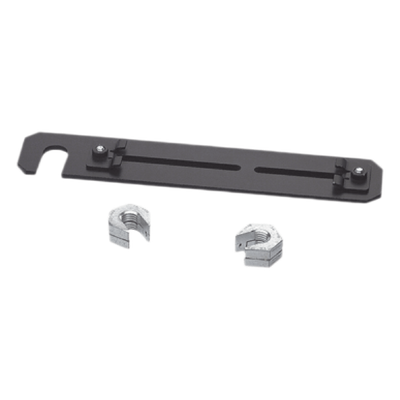 Soporte de Montaje a Techo / Varilla Roscada 16mm (5/8') / Canaletas 4x4 y 6x4 / Acero Negro / 10" (L) × 2" (An) × 0.4" (Al)