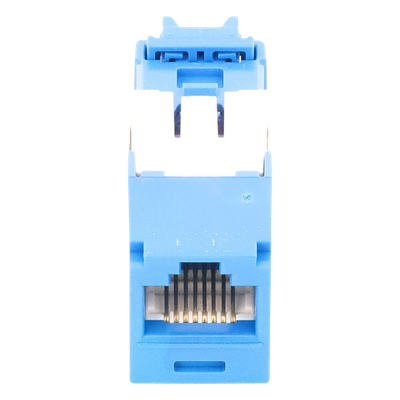 Conector Jack RJ45 Estilo TG, Mini-Com, Categoría 6A, de 8 Posiciones y 8 Cables, Color Azul - Imagen 7