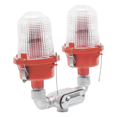 Lámpara de Obstrucción Roja Certificada/ Luz Fija Tipo L-810 Doble LED/ 120 - 240 Vca/ Luz Infraroja - Imagen 6
