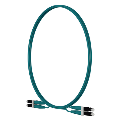 Jumper de Fibra Optica Multimodo 50/125 OM4, LC-LC Duplex, LSZH, Color Aqua, 2 Metros (6.56 Pies) - Imagen 3