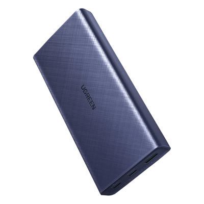 Batería Portátil para Dispositivos USB / 20000mAh / PD45W / Carga Rápida para Entrada y Salida / Dual Tipo-C Hembra + USB-A hembra / Celdas de batería ATL / Color Azul