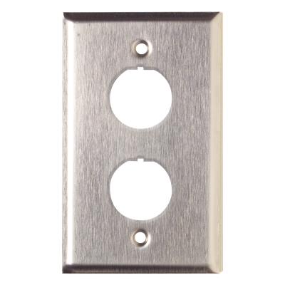 Placa de Pared Reforzada, de Acero Inoxidable, Para Uso Industrial, de 2 Puertos