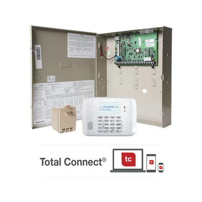 Panel de alarma serie VISTA con módulo IP integrado y teclado alfanumérico con receptor inalámbrico, para AlarmNet