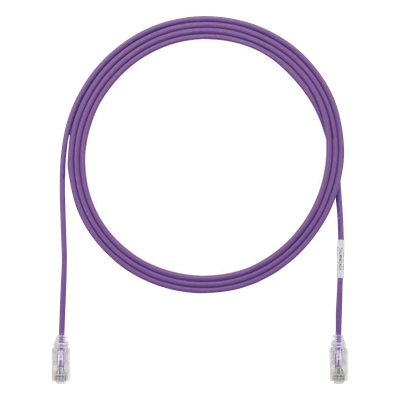 Cable de Parcheo TX6, UTP Cat6, Diámetro Reducido (28AWG), Color Violeta, 1.52 Metros (5 Pies)