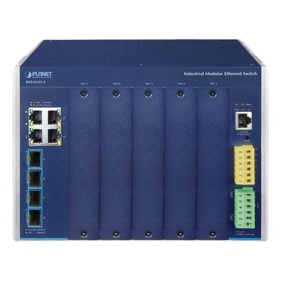 Switch Modular Industrial Capa 3 / 5 Slots / 4 Puertos Gigabit RJ45 / 4 Puertos SFP+ 10G / Rango de Temperatura -40~75°C / Entrada de Potencia Redundante 12-48V / Soporte IPv6/IPv4 - Imagen 3