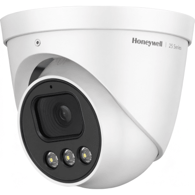 Turret IP / Serie 25 / 4 Megapíxeles / Lente Fijo 2.8 mm / Dual Light IR + Luz Cálida 30 m / WDR 90 dB / IP66/IK10