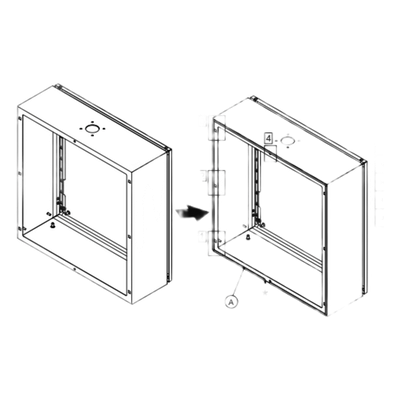 Gabinetes para pantalla HMI Industrial de Acero / 400x600x210 mm (15.7x23.6x8.3 in) / IP55 IK10 / Compatible con Montaje de Brazo Oscilante / Placa Frontal Removible - Imagen 3