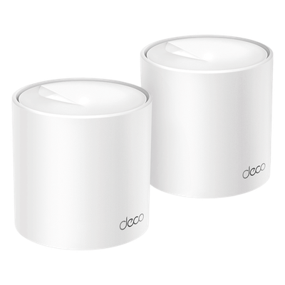 Kit 2 Routers Inalámbricos MESH Interior para Hogar / Doble Banda Wi-Fi 6 AX1500 Mbps / 2 Puerto Gigabit WAN/LAN / 2 Antenas Internas / Administración Mediante la App Deco (iOS, Android) / Protección HomeShield