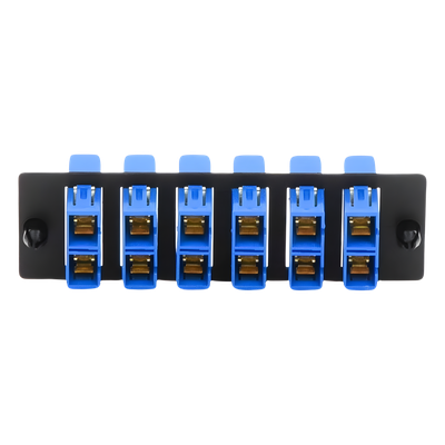 Placa Acopladora de Fibra Optica FAP, Con 6 Conectores SC Duplex (12 Fibras), Para Fibra Monomodo OS1/OS2, Color Azul - Imagen 5