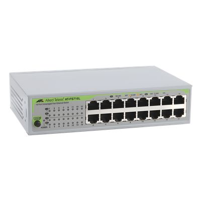 Switch No Administrable, 16 Puertos 10/100 Mbps con fuente de alimentación interna