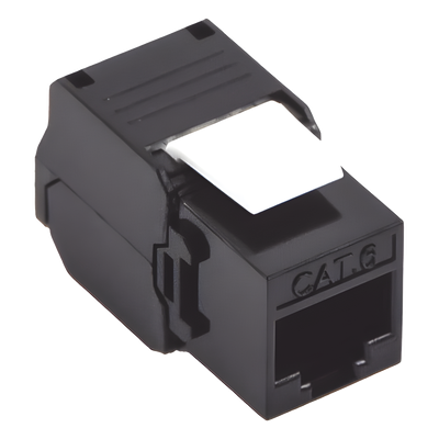 Módulo Jack Keystone Cat6 (Toolless), con Terminación en Ángulo 180 - Color Negro, Compatible con Faceplate y Patchpanel Linkedpro