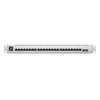 UniFi Switch Empresarial Capa 3 de 24 puertos PoE 802.3af/at (12 puertos 2.5G y 12 puertos 1G) + 2 puertos 1/10G SFP+, 400W, pantalla informativa - Imagen 6