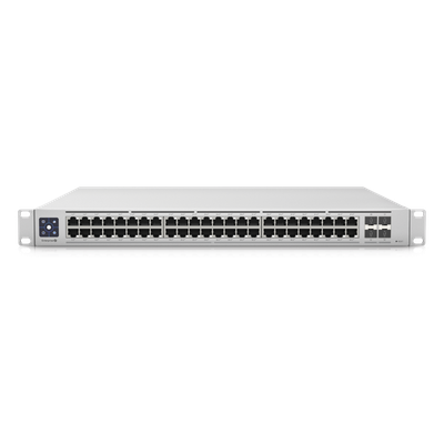 UniFi Switch Enterprise administrable capa 3, 48 puertos 2.5GbE RJ45 POE+, 4 puertos 10G SFP+, 720W, con pantalla táctil de 1.3"