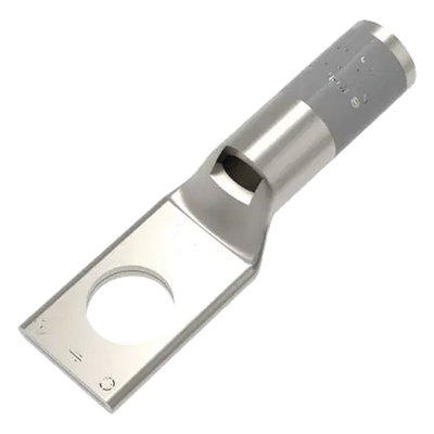 Zapata Terminal de Compresión BURNDY para Tornillo de 1/4" y Calibre 4 AWG / Barril Estándar.