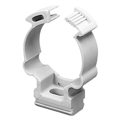 Soporte de collar (Abrazadera), PVC Auto-extinguible, cerrado para tubería de 50 mm