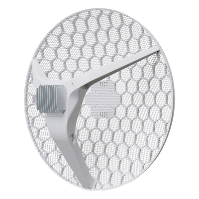 (LHG XL 52 ac) Backbone y CPE de Doble Banda con Antena de 27 dBi (5 GHz) y 18 dBi (2.4GHz), Hasta 1000 mW de Potencia y 860 Mbps, Soporta PoE af/at