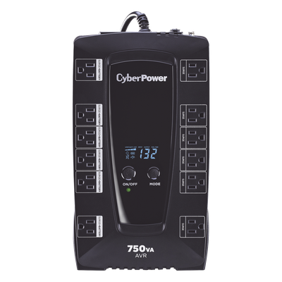 UPS de 750 VA/450 W, Topología Línea Interactiva, Entrada 120 Vca NEMA 5-15P, Tipo Gabinete Compacto, Con 12 Tomas NEMA 5-15R