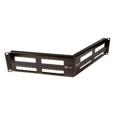 Patch Panel MAX Modular (vacío), de 48 Puertos, Angulado, 2UR