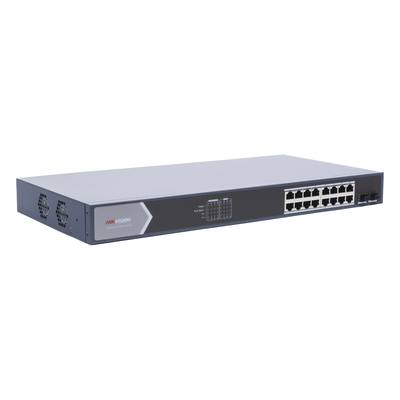 Switch Gigabit PoE+ / Administrable / 16 Puertos 1000 Mbps PoE+ / 2 Puertos SFP / Configuración Nube desde Hik-ParnerPro / PoE hasta 300 Metros / 225 Watts - Imagen 3