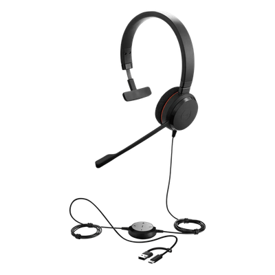 Headset Profesional Mono / USB-C/A / Cancelación de Ruido / Certificación Microsoft Teams / Altavoces 28 mm