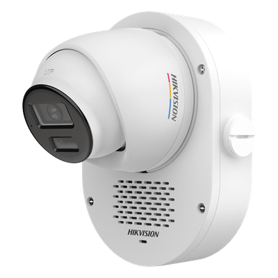 Cámara Turret TURBOHD 2 Megapixel (1080p) / Imagen a Color 24/7 con Apertura F1.0 / Audio Bidireccional y Sirena / Luz Blanca e IR 40 m (131.2 ft) / IP67 / Smart-Hybrid Light / 3D DNR