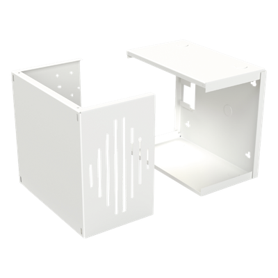 Gabinete para Resguardo de Sirena de 30 W (SF581A o SF581L No incluida), Preparación para Tamper (No incluido). 
