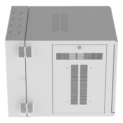 Gabinete PanZone de Montaje en Pared, de 19in, Puerta con Ventana de Seguridad, 12 UR, 762mm de Profundidad, Color Blanco - Imagen 5