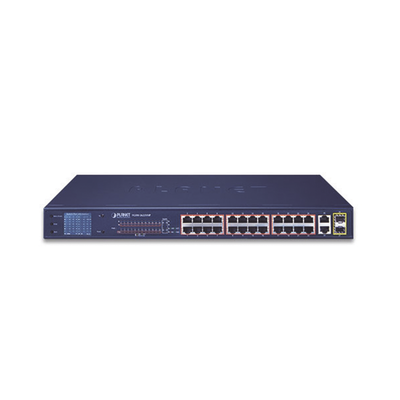 Switch No Administrable 24 Puertos PoE 10/100 802.3af/at, 2 Combo TP/SFP Gigabit y Pantalla LCD para Monitoreo y Configuración Básica de PoE, Hasta 300 Watts - Imagen 3