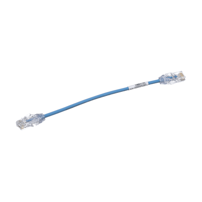 Cable de Parcheo UTP Cat6A, CM/LSZH, Diámetro Reducido (28AWG), Color Azul, 20 cm (7.87 pulgadas). - Imagen 4