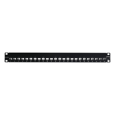 Patch Panel UTP Z-MAX de 24 Puertos, Precargado con Jacks Categoría 6, Plano, 1UR