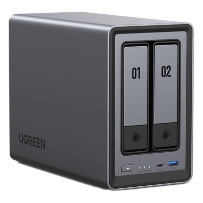 NASync DXP2800 | SO UGOS Pro | Intel N100 12th Gen Intel® 4 Core™ | 2 Bahías SATA hasta 48TB | 2-Bahias (M.2 NVMe) hasta 16TB | 8GB DDR5 (Exp. a 16GB) | Ethernet 2.5G | HDMI 4K | 2* USB2.0 | 1*USB 3.2Gen | 1* USB 3.2Gen2 | 1*USB-C 3.2Ge - Imagen 5