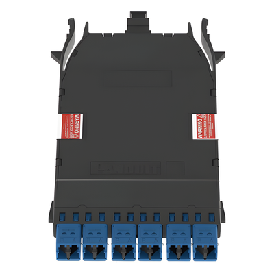 Cassette HD Flex Para 12 Fibras Monomodo OS2, de MPO a 6 Conectores LC Duplex, Color Azul - Imagen 3