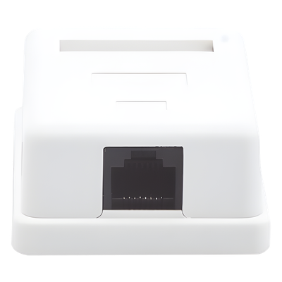 Caja de Pared con 1 Puerto Keystone, Incluye Jack Cat5e