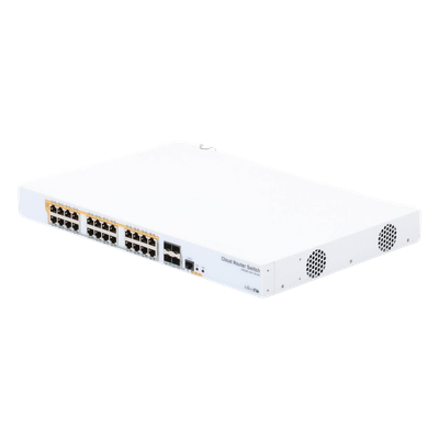 CRS328-24P-4S+RM - 24 port Gigabit Ethernet router/switch with four 10Gbps SFP+ - Imagen 4