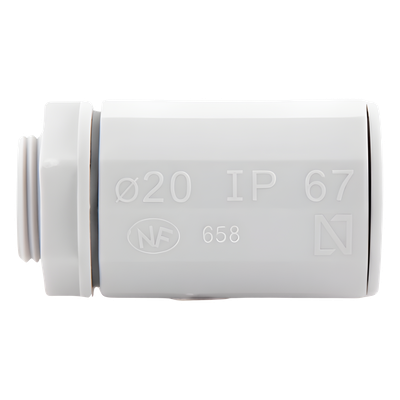 Conector de tubería rígida a caja (Racor), PVC Auto-extinguible, de 20 mm - Imagen 5