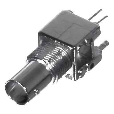 Conector BNC Hembra a 75 Ohm, Montaje Vertical en PCB.