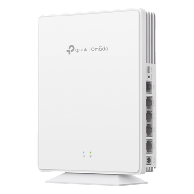 Punto de Acceso GPON Omada / WiFi 6 AX1800 / 1 puerto GPON / 1 Puerto FXS / 4 Puertos 10/100/1000 RJ45 / Wi-Fi 6 AX1800 / Mesh Omada / Configuración por Controlador o Stand-Alone / Para Montaje en Escritorio-Pared