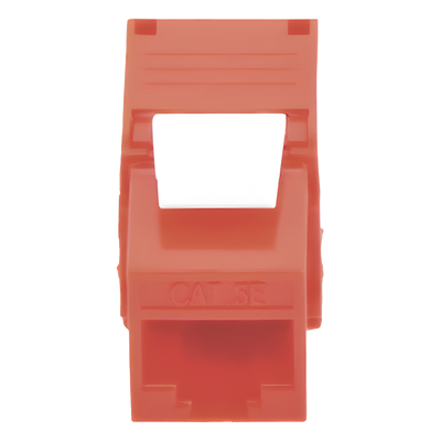 Módulo Jack Keystone Cat5e (Toolless), con Terminación en Ángulo 180 - Color Rojo, Compatible con Faceplate y Patchpanel Linkedpro - Imagen 5