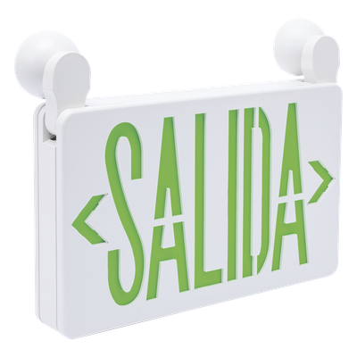 Letrero de Emergencia LED DUAL / Luz de Salida y Emergencia Integrada / Montaje Universal Pared-Lateral-Techo / Doble Voltaje 120-277 VAC / Batería 6V 4.5Ah / 3W Bajo Consumo - Imagen 5
