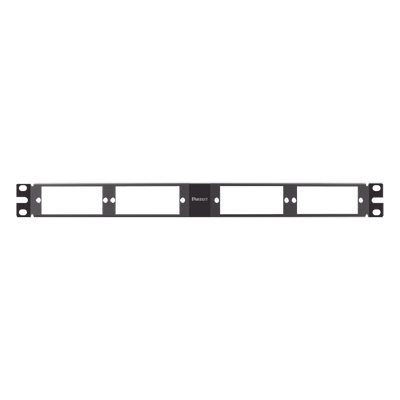Patch Panel de Fibra Óptica, Para 4 Placas Acopladras FAP o FMP, Angulado, Color Negro, 1UR - Imagen 3